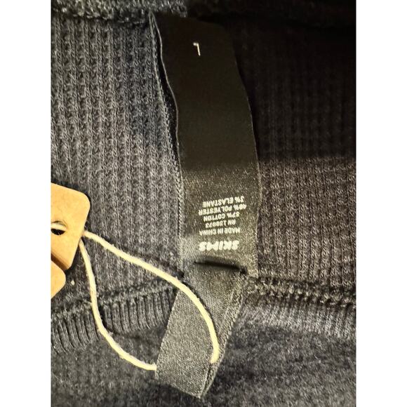 NWT SKIMS Black Waffle Scoop Bra in Onyx Size Large - Picture 6 of 7